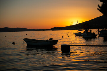 zachód słońca plaża Trogir 