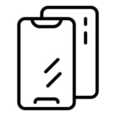 Phone accessory icon outline vector. Smartphone case. Mobile cover