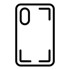 Battery phone cover icon outline vector. Case smartphone. Mobile cell