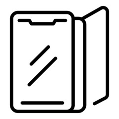 Clean smartphone case icon outline vector. Phone cover. Cell device