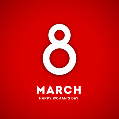 8 March. International Womans Day. Vector illustration.