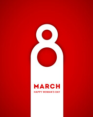 8 March. International Womans Day. Vector illustration.
