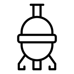 Room gas boiler icon outline vector. Hot energy. Central thermal