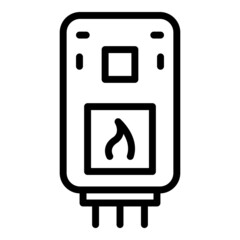 Gas boiler hvac icon outline vector. House heater. Water hot