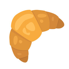 Croissant icon. Fresh delicious French pastries. Vector isolated cartoon illustration.