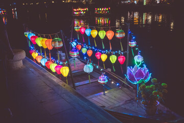 Lantern Decoration at Night in Hoi An 