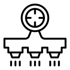 Time irrigation system icon outline vector. Garden water. Automatic farm