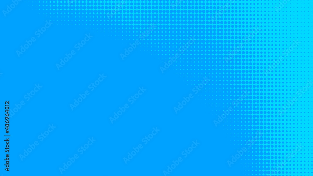 Poster dots halftone blue color pattern gradient texture with technology digital background. dots pop art c