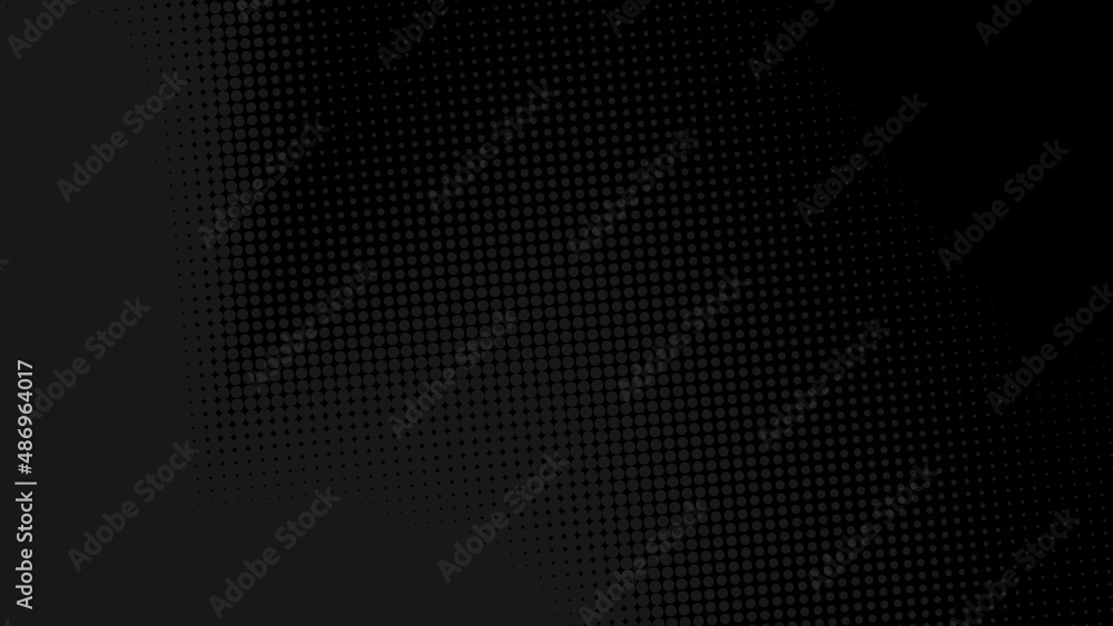 Poster abstract dots halftone black gray color pattern gradient texture background.