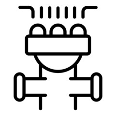 Smart irrigation icon outline vector. Water drip. Garden system