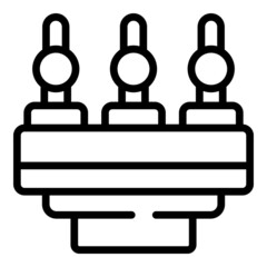 Drip system icon outline vector. Water irrigation. Automatic farm