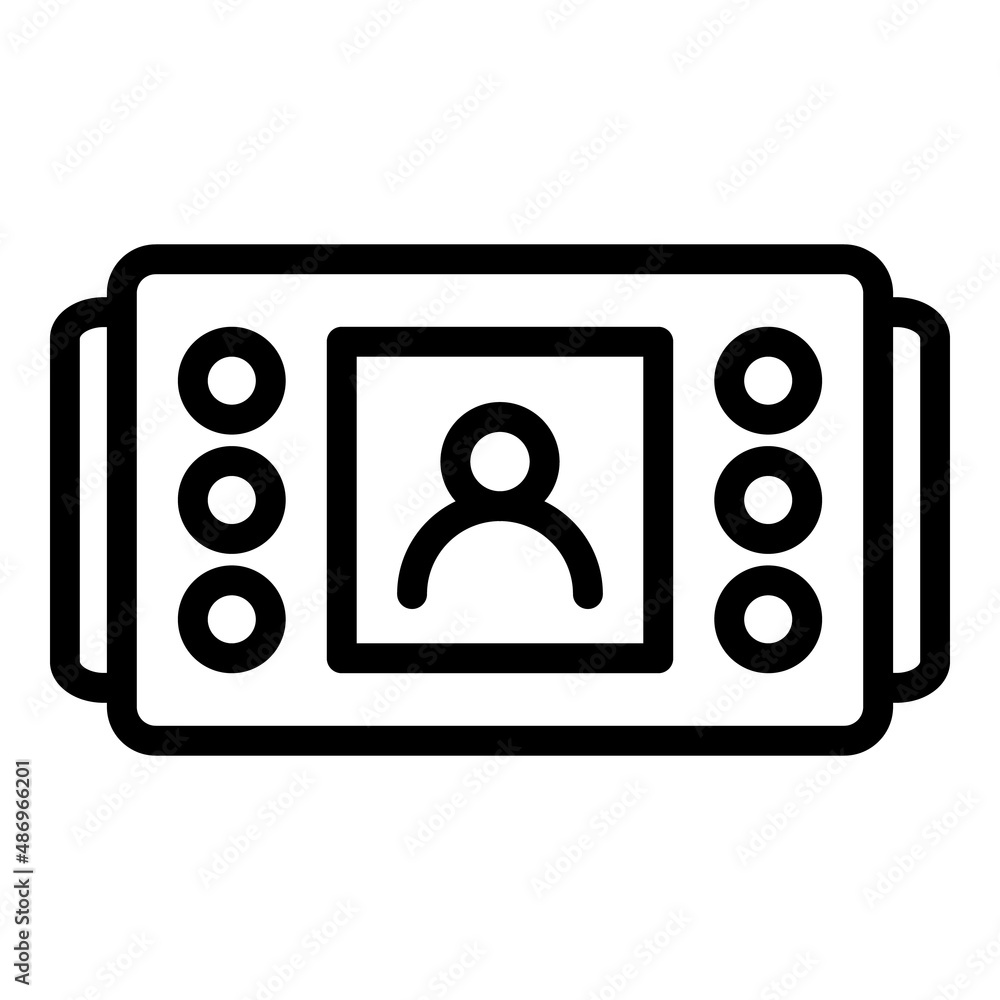 Aufkleber electronic video intercom icon outline vector. door system. phone camera