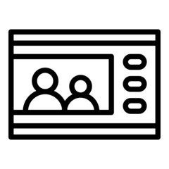 Delivery video intercom icon outline vector. Door system. Camera security