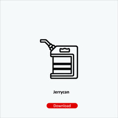 Jerrycan - icon vector icon. Editable stroke. Linear style sign for use web design and mobile apps, logo. Symbol illustration. Pixel vector graphics - Vector