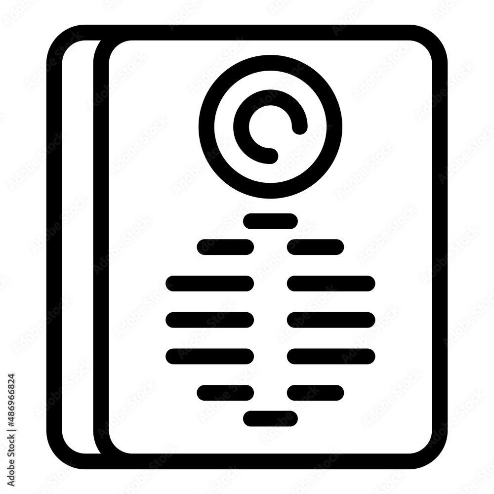 Poster brother video intercom icon outline vector. door system. panel access