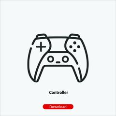 Controller - icon vector icon. Editable stroke. Linear style sign for use web design and mobile apps, logo. Symbol illustration. Pixel vector graphics - Vector