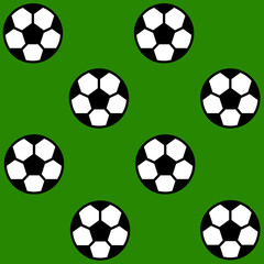 Seamless pattern with football balls. Football infinite background