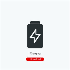 Charging - icon vector icon. Editable stroke. Linear style sign for use web design and mobile apps, logo. Symbol illustration. Pixel vector graphics - Vector