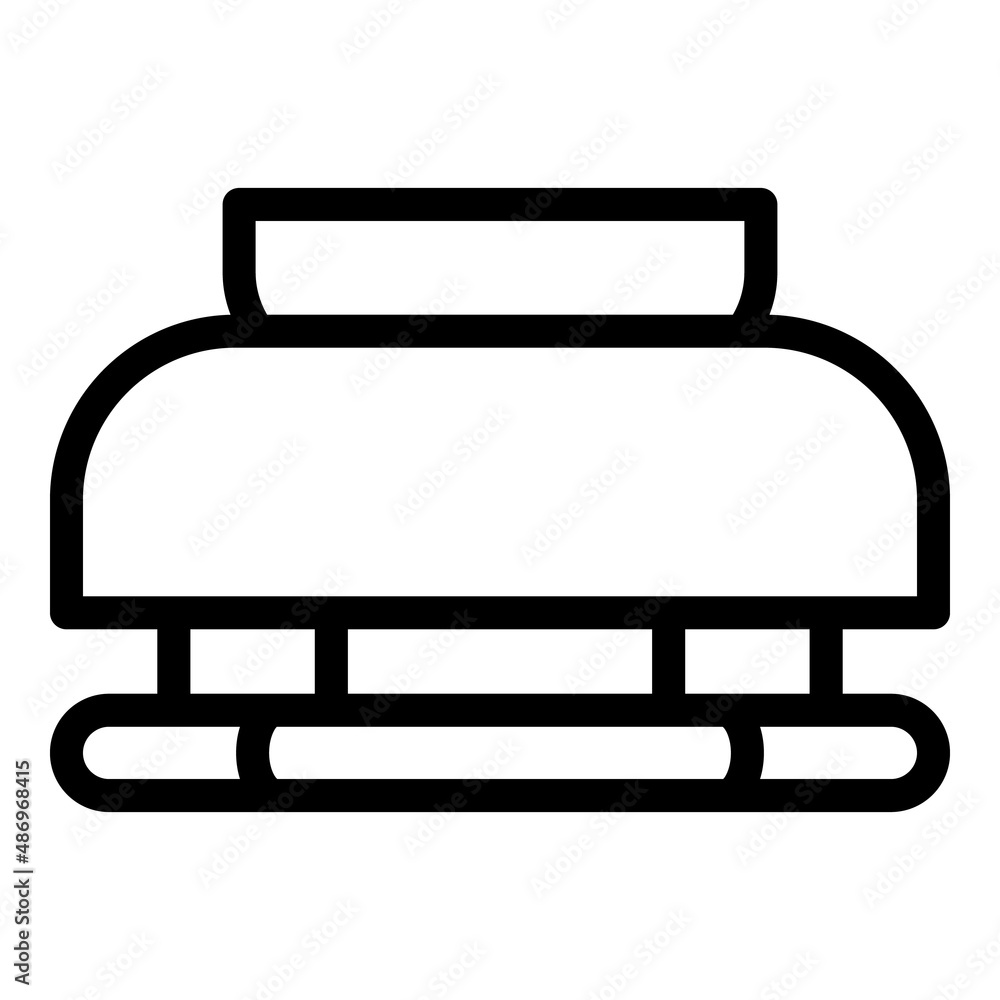 Poster replace smoke detector icon outline vector. fire sensor. home control