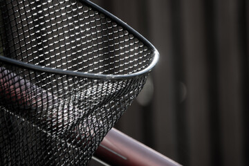close up of a bicycle basket