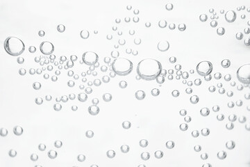 Fototapeta na wymiar Closeup view of soda water with bubbles