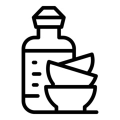 Cleaning dishes icon outline vector. Liquid bottle. Clean label