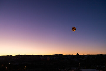 Balloons taking off at sunrise in Cappadocia