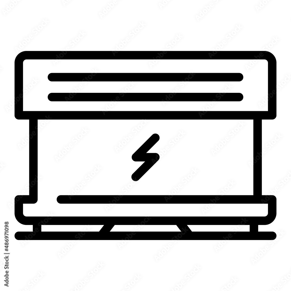 Poster control convector icon outline vector. home heater. panel heater