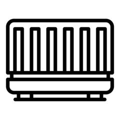 Radiator icon outline vector. Electric heater. Boiler convector