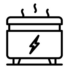 Convector icon outline vector. Electric radiator. Heater valve