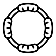 Fitness ring icon outline vector. Gym equipment. Cardio weight
