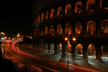 Night view of the Colosseum