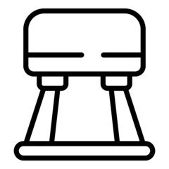 Jump bench icon outline vector. Gym equipment. Training sport