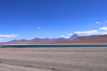 Panoramic view of the atacama salt flat, Chile