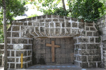 Das Tor zum Santa Maria Fluss. St. Andrew Kim-Taegon Shrine in Bocaue, Provinz Bulacan, Philippinen