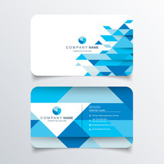 Colorful style modern business card design. Flat vector illustration. Contact card for company.