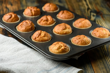 homemade muffins and coffee tasty and easy to prepare