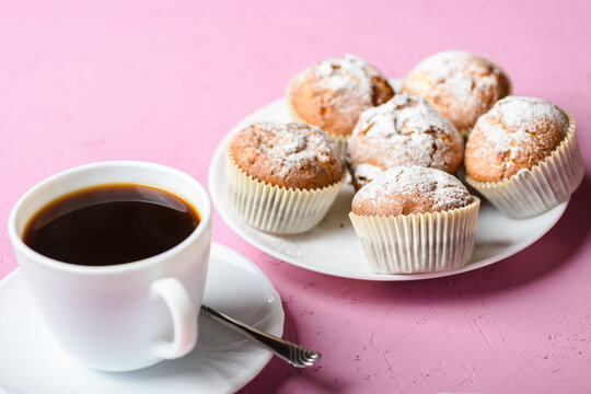homemade muffins and coffee tasty and easy to prepare