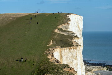 White cliffs and sea in South of England