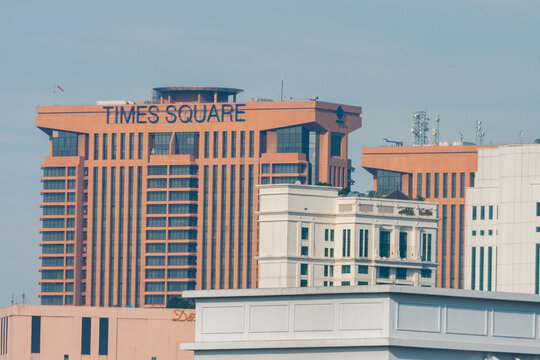 Berjaya Times Square shopping mall Banner - A 48 floors Twin tower, hotel, condominium, amusement park, shopping centre in Bukit Bintang, Kuala Lumpur, Malyasia