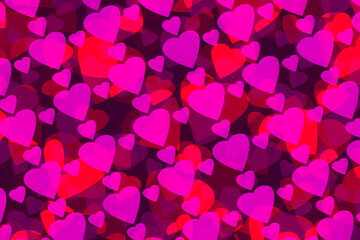 red pink overlay valentine's day gift tissue lining heart shaped cutout overlay hearts valentine background holiday paper