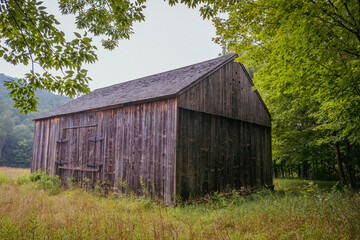 old barn in the field
