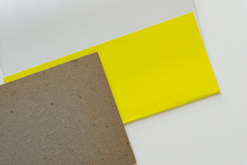 lemon yellow paper and cardboard