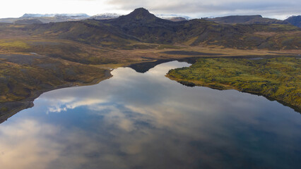 lake and mountains