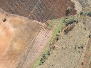 Aerial view of Sakar Mountain near town of Topolovgrad,  Bulgaria
