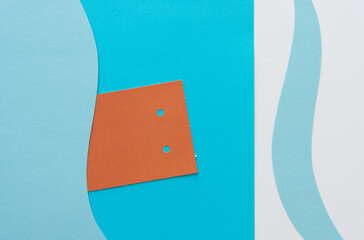 orange and blue with wavy elements