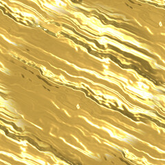 Golden smooth surface with convex irregularities. Yellow seamless texture positioned in perspective. Golden background with highlights.
