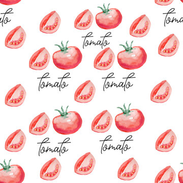 Vegetables watercolor seamless pattern digital paper fabric kitchen vegan food benefits of natural nutrition