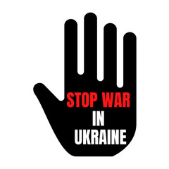 Obraz premium Stop war in Ukraine symbol icon