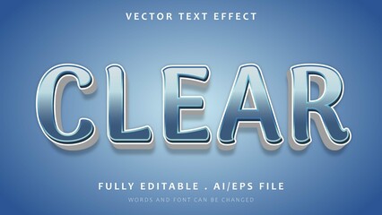 3d Modern Gradient Word Clear Editable Text Effect Design Template